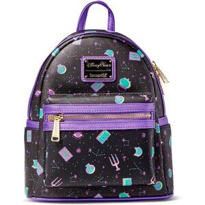 NWT Disney Parks Hocus Pocus Allover Print Loungefly Mini Backpack Bag Purple